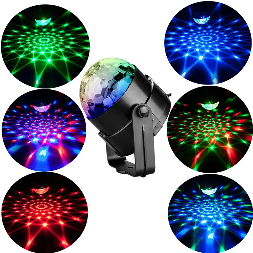 Mini RGB Disco Light DJ LED Laser Stage Projector red blue green Lamp Wedding Birthday Party DJ Lamp