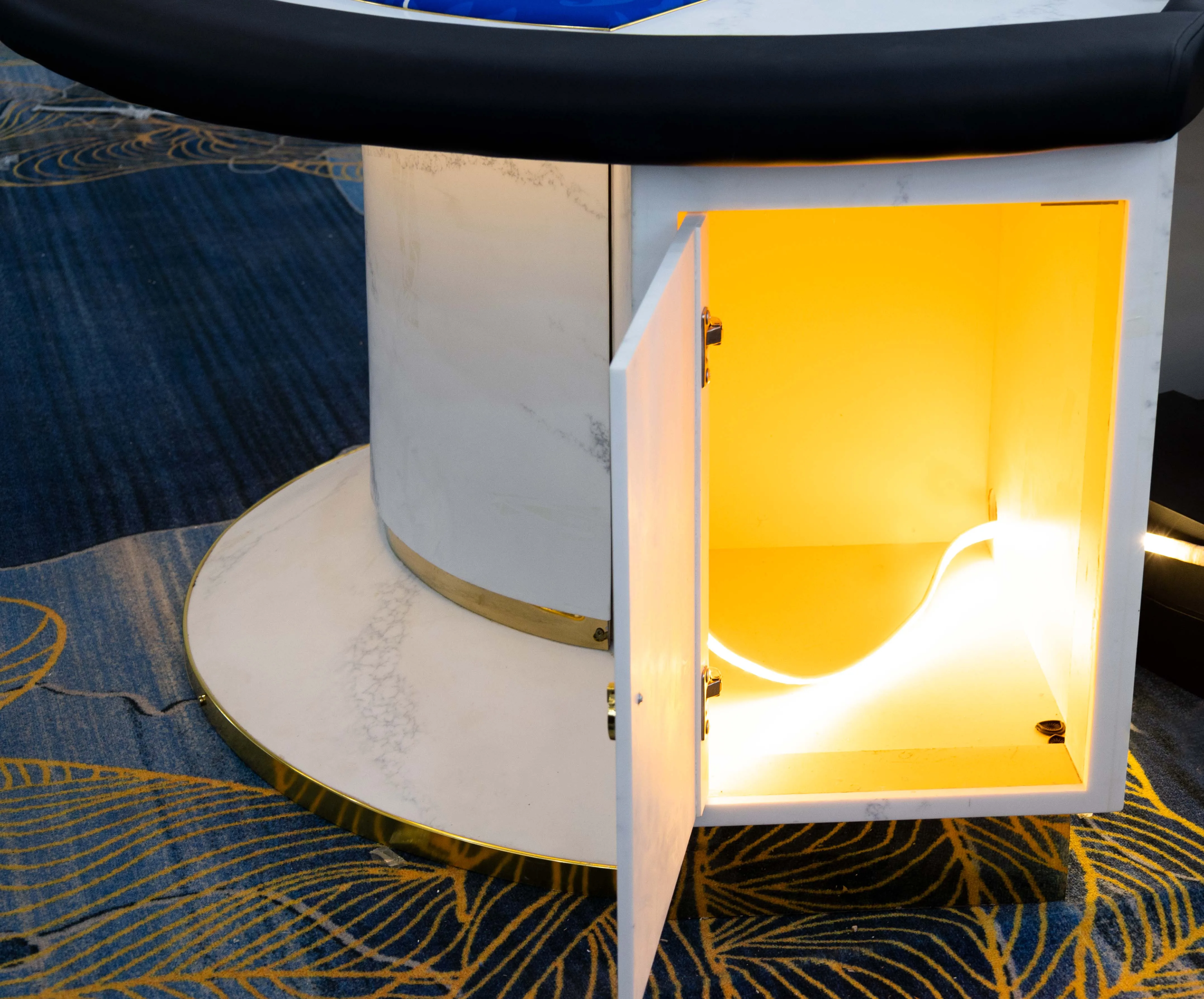 AoBo Luxury High Quality Marble Baccarat Table Customized Premium Baccarat Table for casino