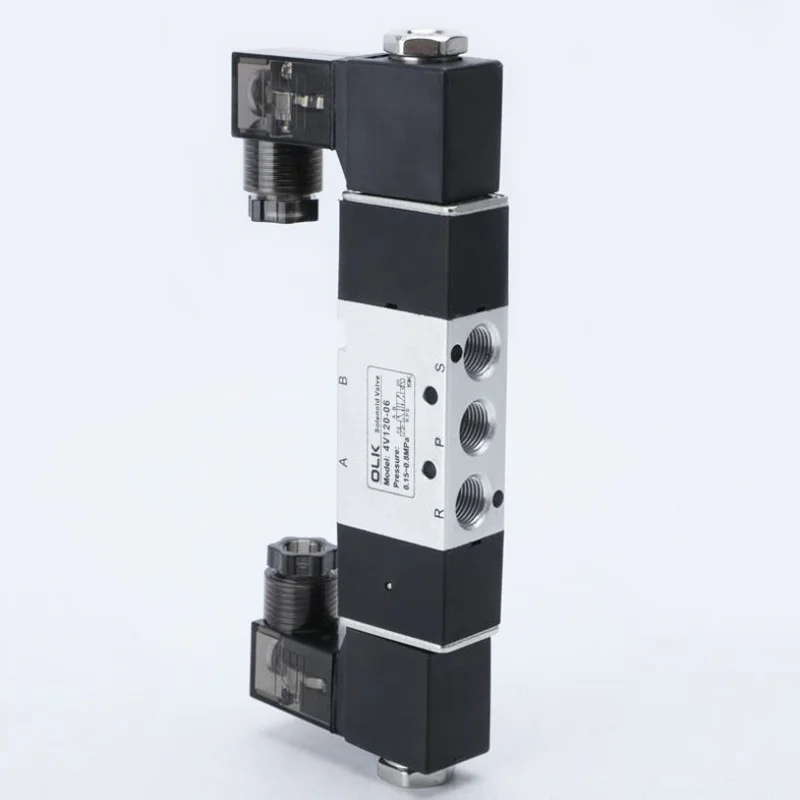 Manufacturer 4V120-M5 4V120-06 5 Way 2 Position Pilot Control Air Valve 24V Solenoid Coil Valve