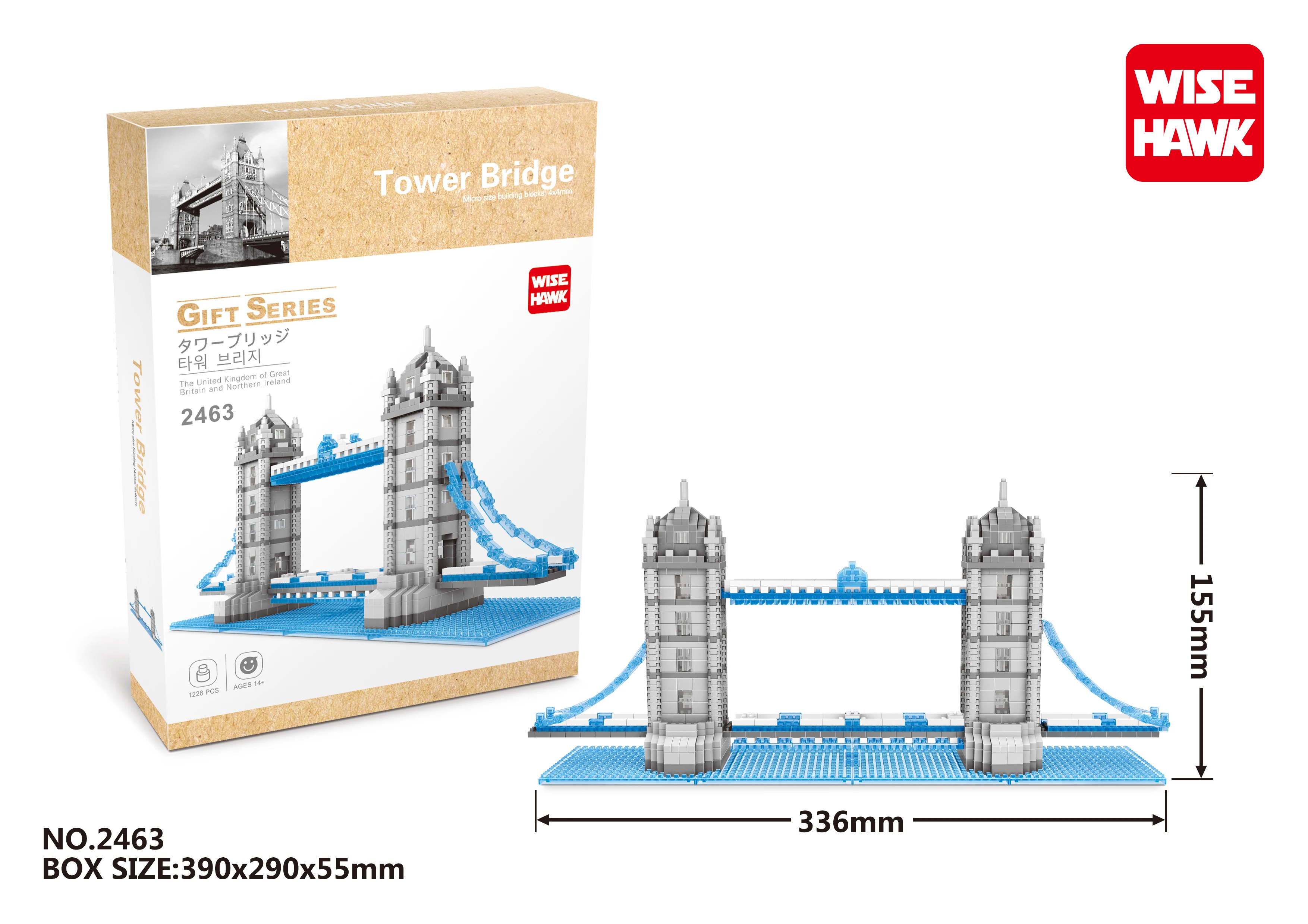 Wise Hawk manufacturer plastic micro building block connecting architecture toy mini blocks