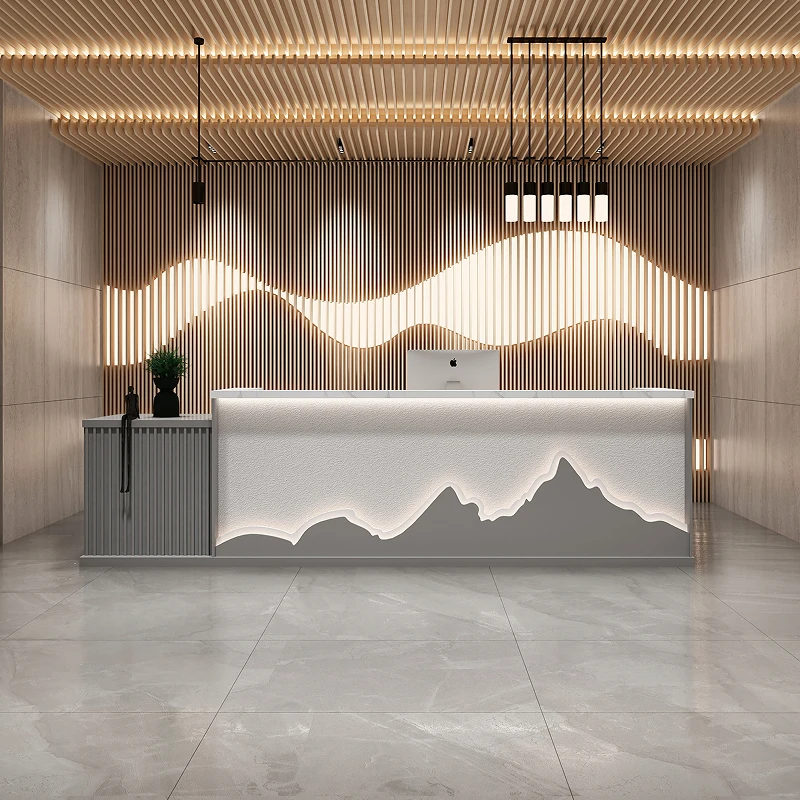 Luxury Clothing Shop Cash Table Register Retail Wooden Counter Cashier Desk Store Boutique Checkout Counters for Sale