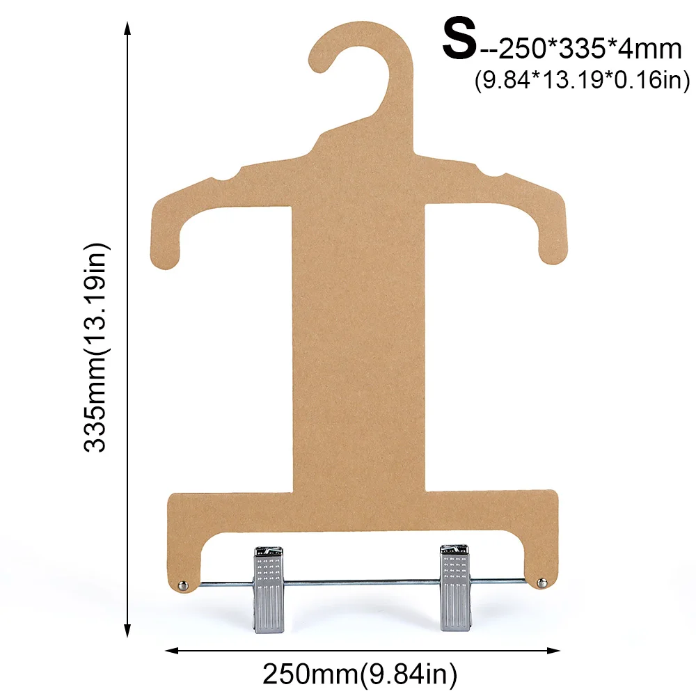 LINDON Cardboard Hangers Eco Friendly Recyclable Children Kids Clothes Hanger With Clips