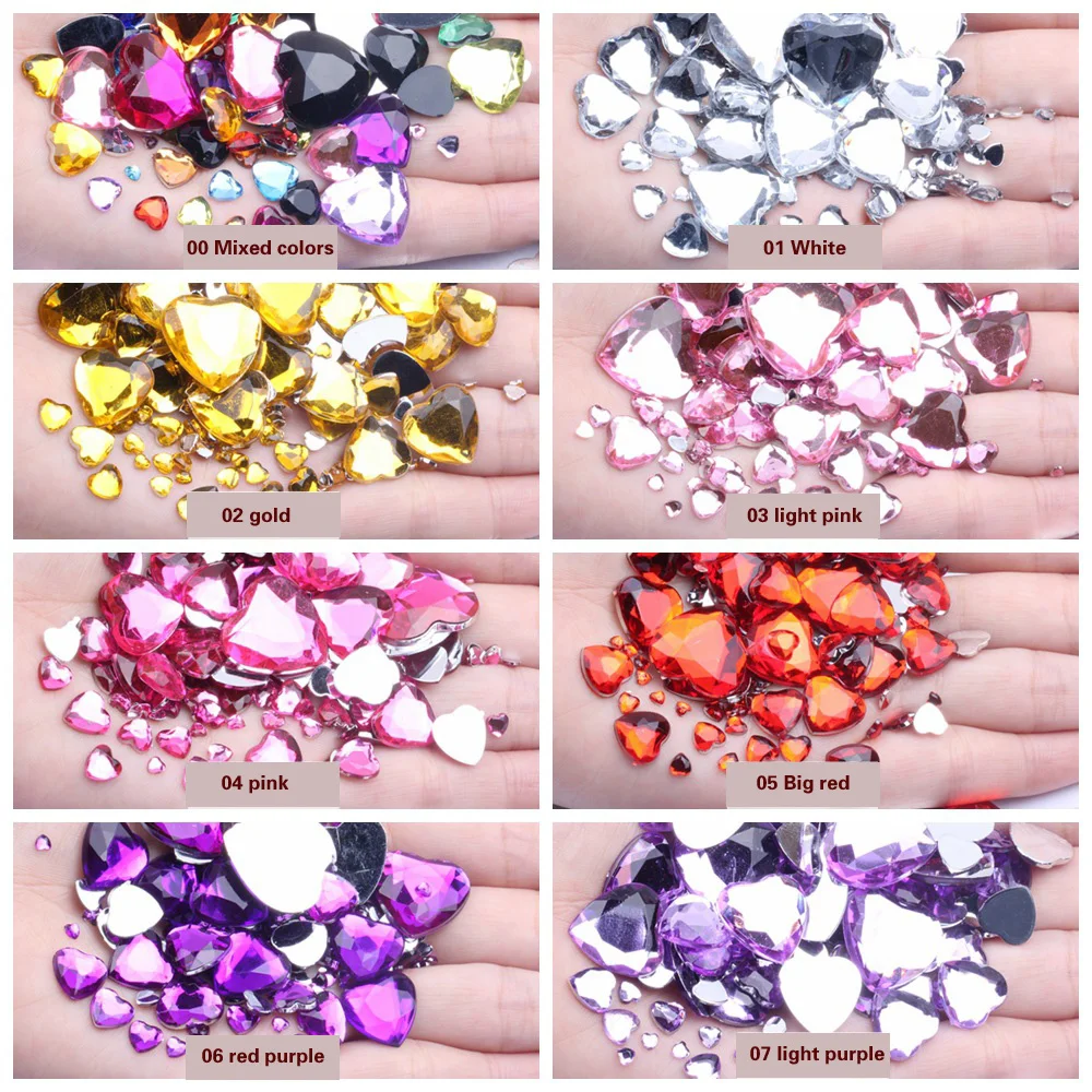 Strictly selected nail art accessories new acrylic flat flat bottom peach heart nail art  hairpin handmade diy small