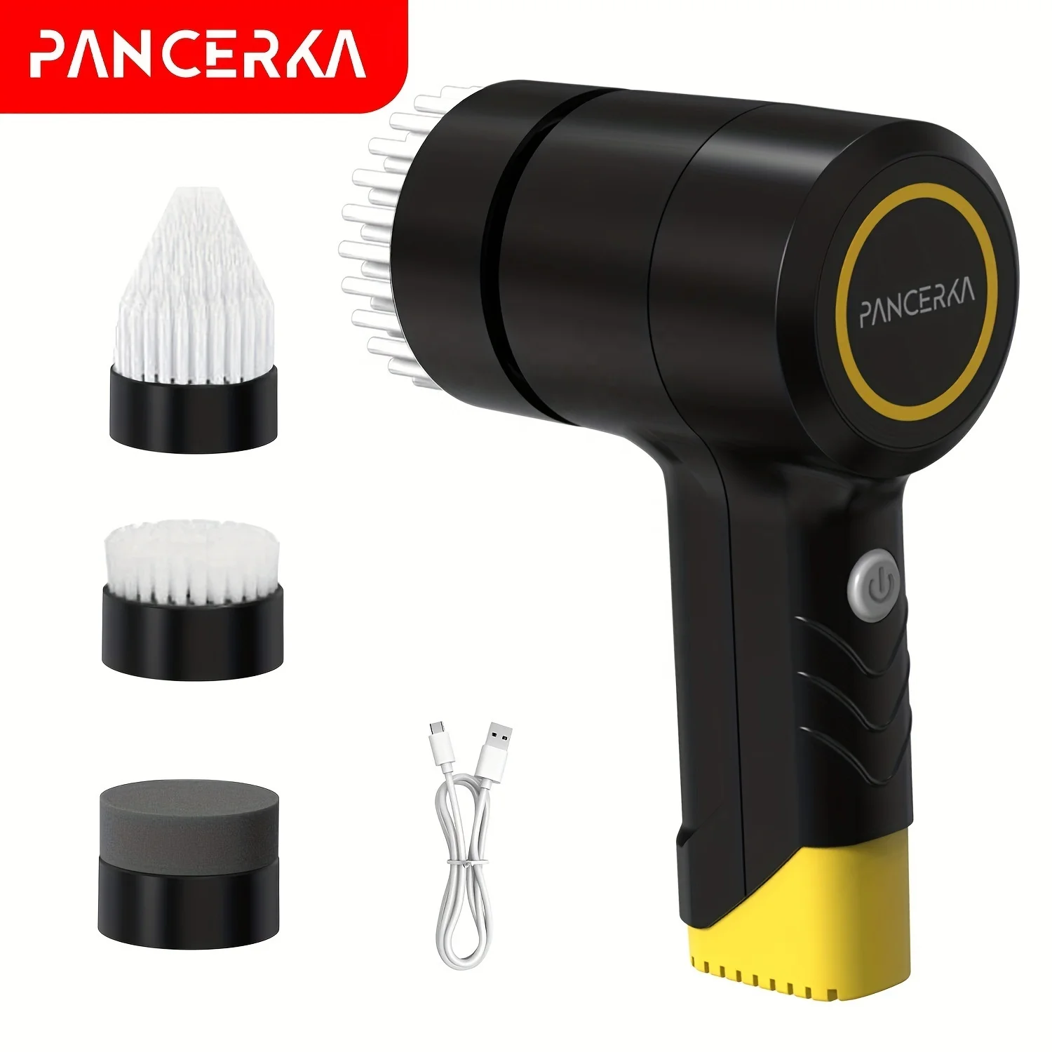 PANCERKA electric cleaning brush electric spin scrubber cleaning brush for floor bowl car sofa