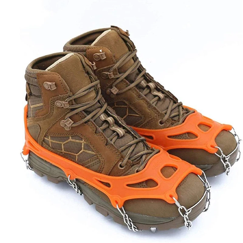 Outdoor 12 Teeth Ice Cleat Spikes Crampons Silicone Anti-skid Crampons