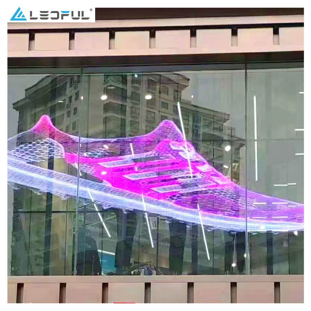 Transparent LED Display P15-31 Small Transparent Glass Wall Of Building LED Panel Wifi LED Display