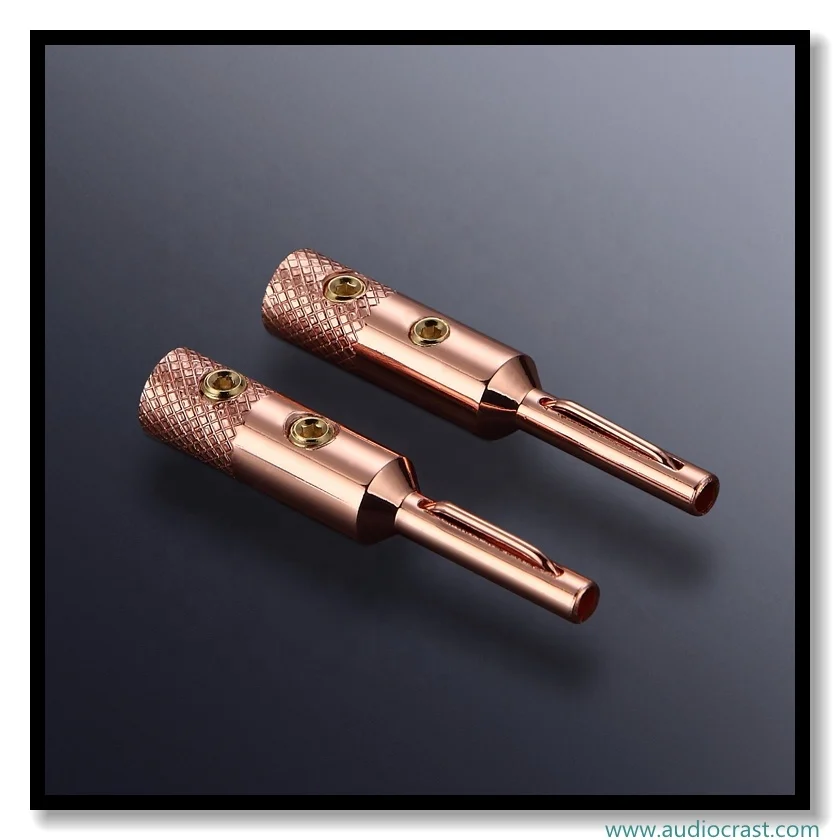 Viborg New Pure Copper Banana Plug Speaker Terminal 4mm Connector audio video RCA plug