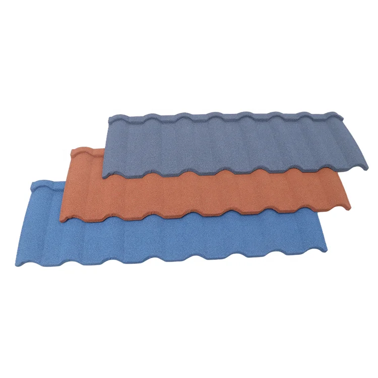 Wholesale India popular Roof Materials 0.45mm Light Weight Corrosion resistance Stone Coated Corrugated Roof