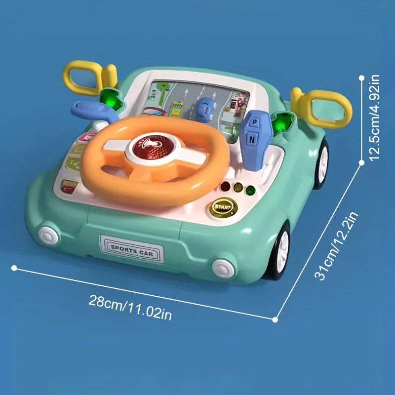 car steering wheel toy simulation driving game with light music multi-functional educational toys for kids