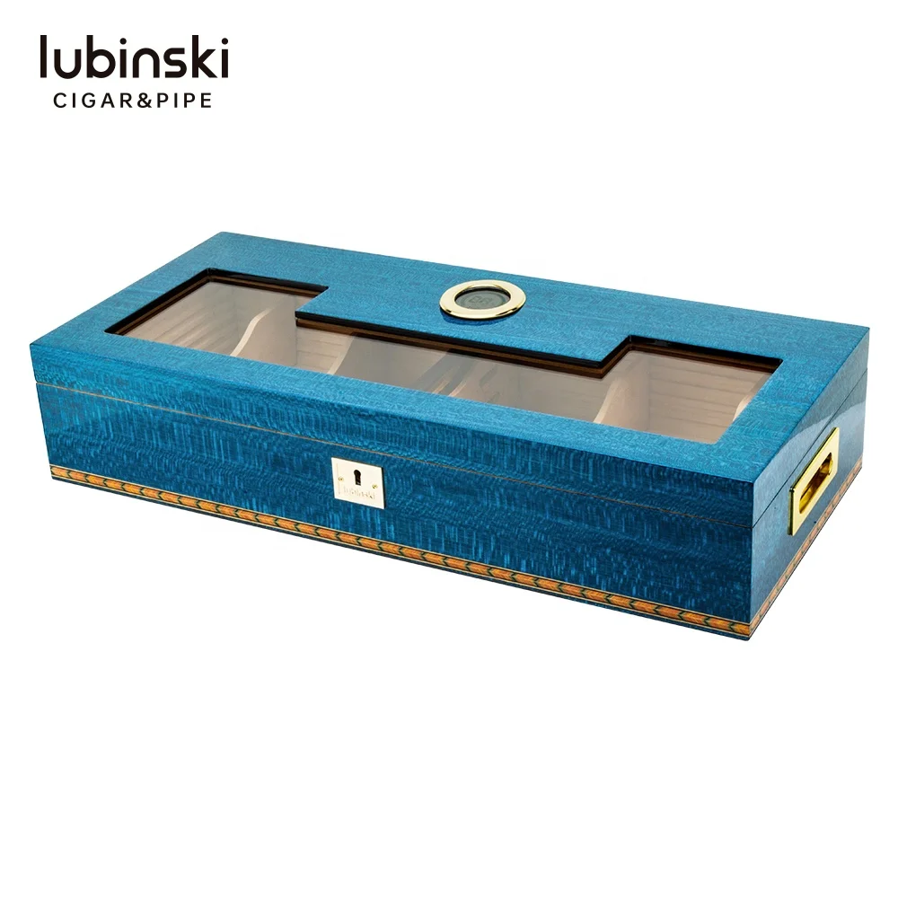 Lubinski custom glass window display деревянный шкаф для хьюмидора коробка сигар оптовая