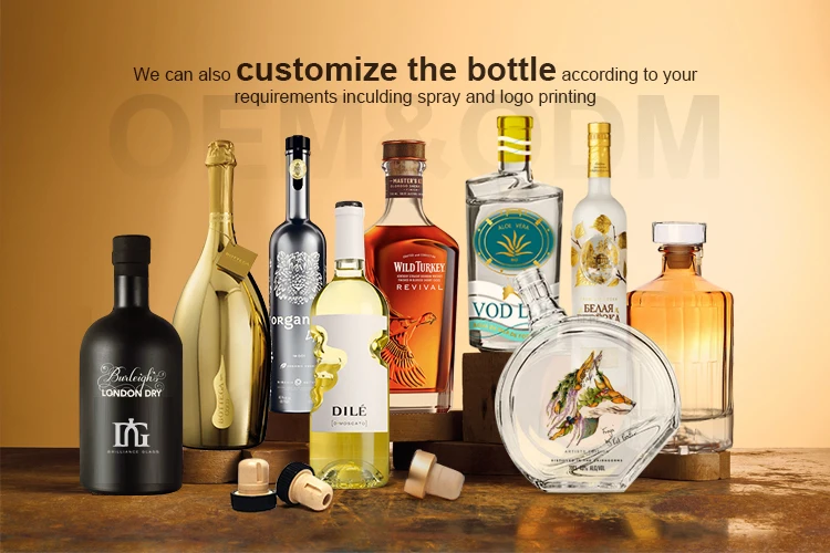 High quality bottle glass 700ml tequila glass bottle glass bottle manufacturing plant