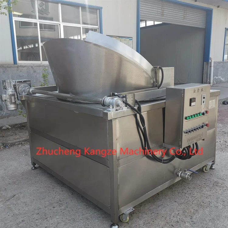 Industrial automatic electric gas diesel fried potato chips banana chips cassava chips peanuts frying machine deoiling machine