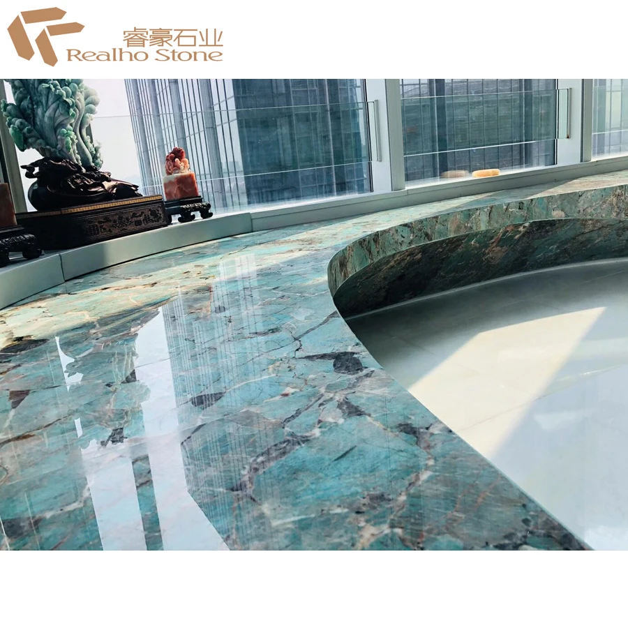 Hot Sale Brazil Luxury Stone Amazon Green Granite For Flooring Steps Tabletops