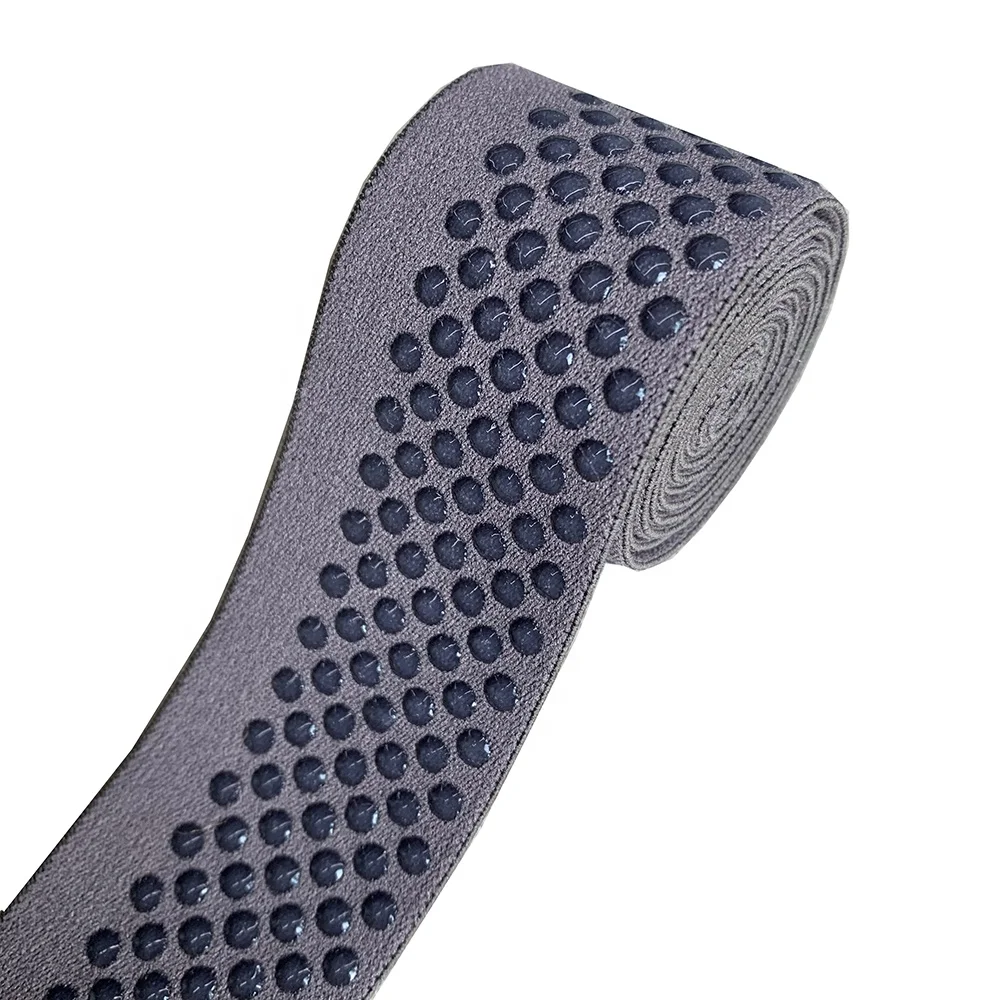 Various Size Nylon Elastic Waistband Silicone Elastic Gripper Non-Slip Elastic Band for Cycling Jersey Sleeve
