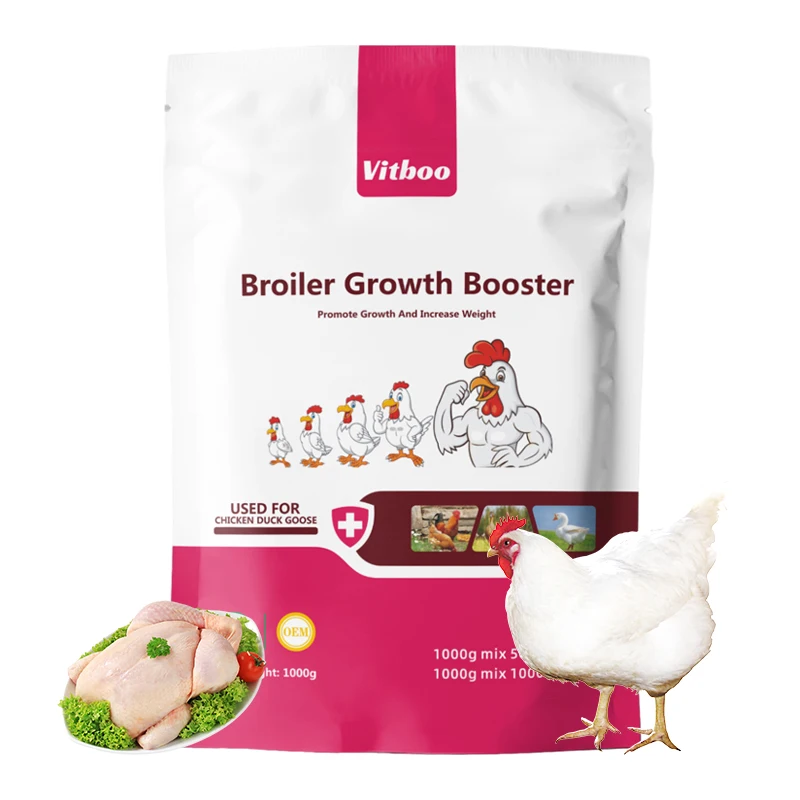 Mixed feed additive broiler fattening booster weight gain supplements promote growth for poultry chicken feed supplement