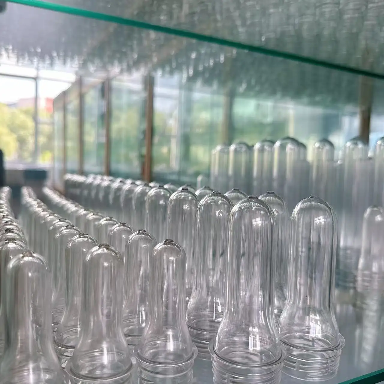 Plastic pet preform price in taizhou skyblue color pet preform 30 size for mineral water bottle