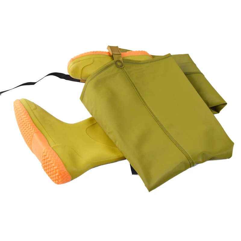 2022 yellow Hip Waders  Waterproof Hip Boots for Men and Women PVC/Nylon Fishing Hunting Bootfoot with Cleated Outsole  wader