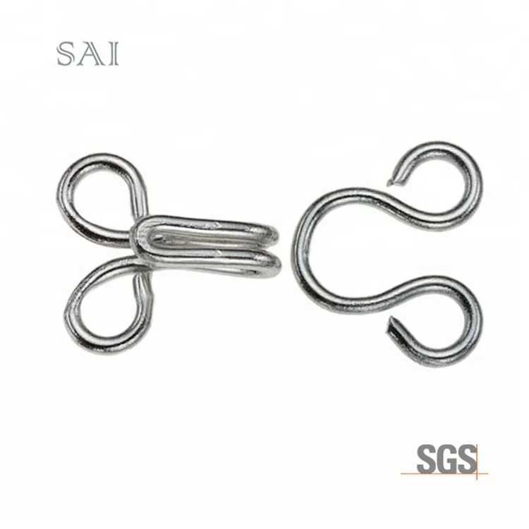 Eco-friendly Factory Wholesale Various Styles SMH01 to SMH06 Metal Collar Hooks and Eyes Closure Fastener Cheap Underwear C  &A