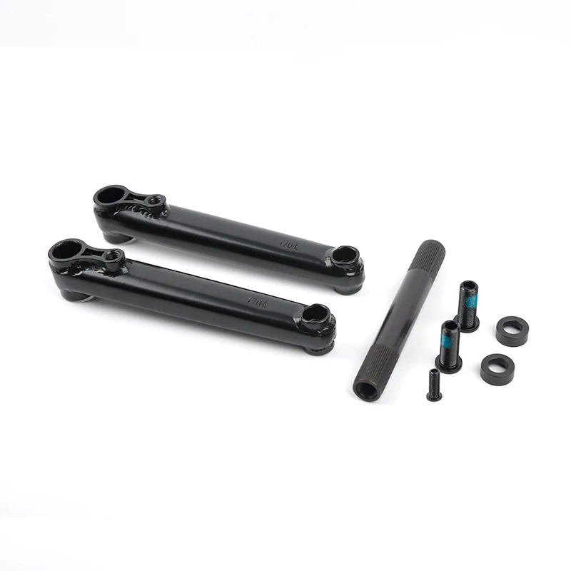 POLSO Bicycle Parts 20 Inch Bmx Bicycle Crank 170 Mm Chromy Steel Crank Bicycle Bmx Crankset