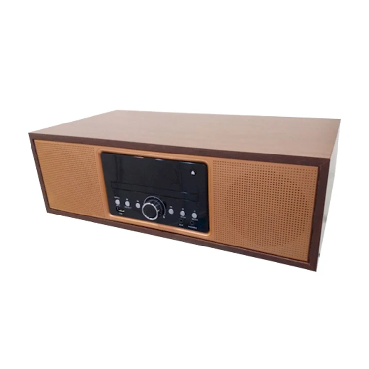 High Quality Plastic Wooden Portable CD Players Optional Wireless Charging