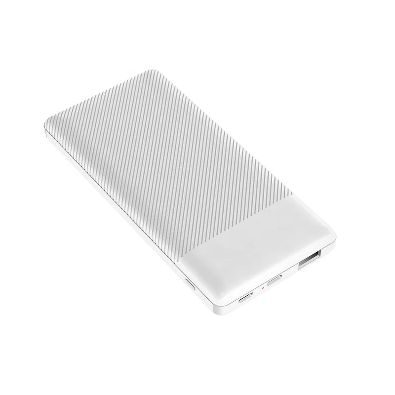 2020 QC 3.0 quick Portable mobile phone charging PD 18W power station slim powerbank 10000mah power banks with stripe design