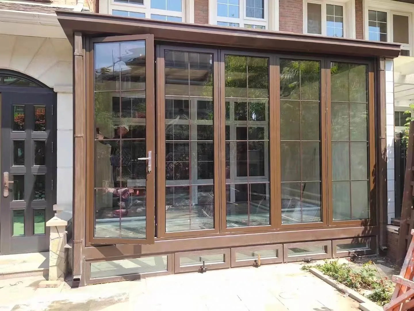 Aluminum Patio Bi Folding Door With Screen Aluminium Bi-Folding Glass Doors