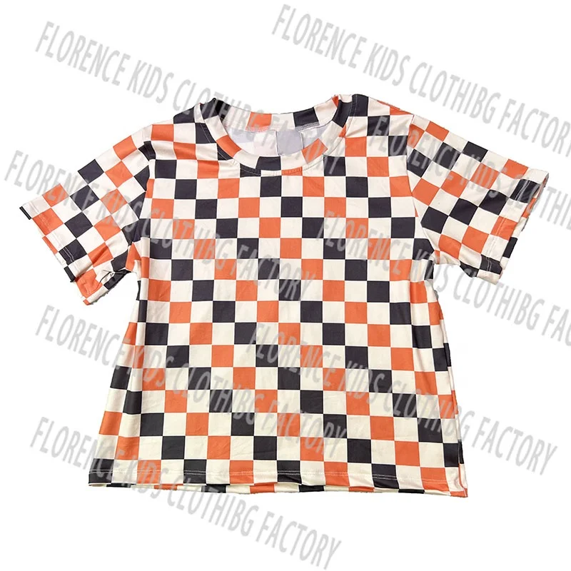 DH OEM basic custom print toddler kids short sleeve bamboo tee top for summer boys shirts casual