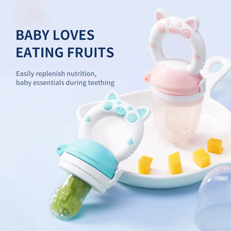 
Wholesale Vegetable teether toy eco-friendly natural silicone Baby Food Fruit Feeder 