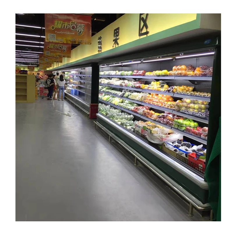 Холодильники магазины овощей/открытый охладитель с водой/холодильная камера для овощей