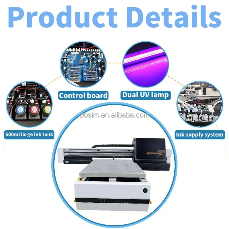 New Tech Auto Positioning UV Flatbed Printer with HD CCD Scanning System Small UV Printing Machine with XP600 I3200 Print Heads