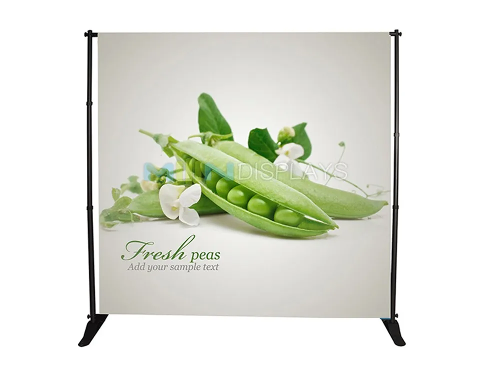 trade show adjustable portable advertising display graphic wall telescopic backdrop stand