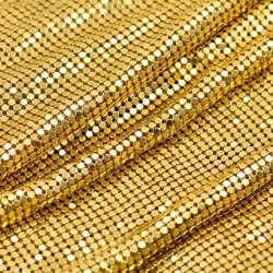 3mm 4mm 6mm 8mm Unique style gold color metal sequin fabric