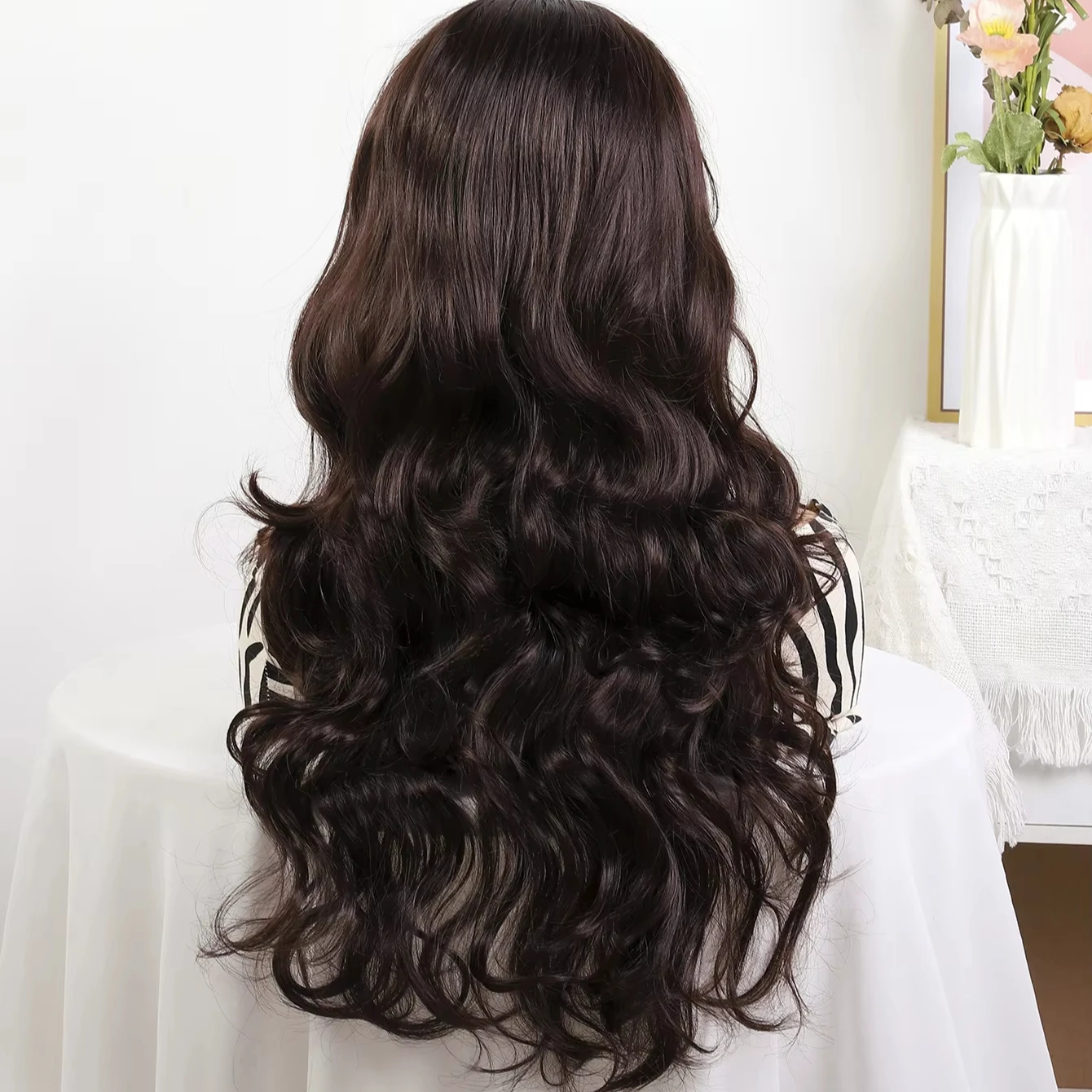 Женский длинный кудрявый парик многоцветный вариант