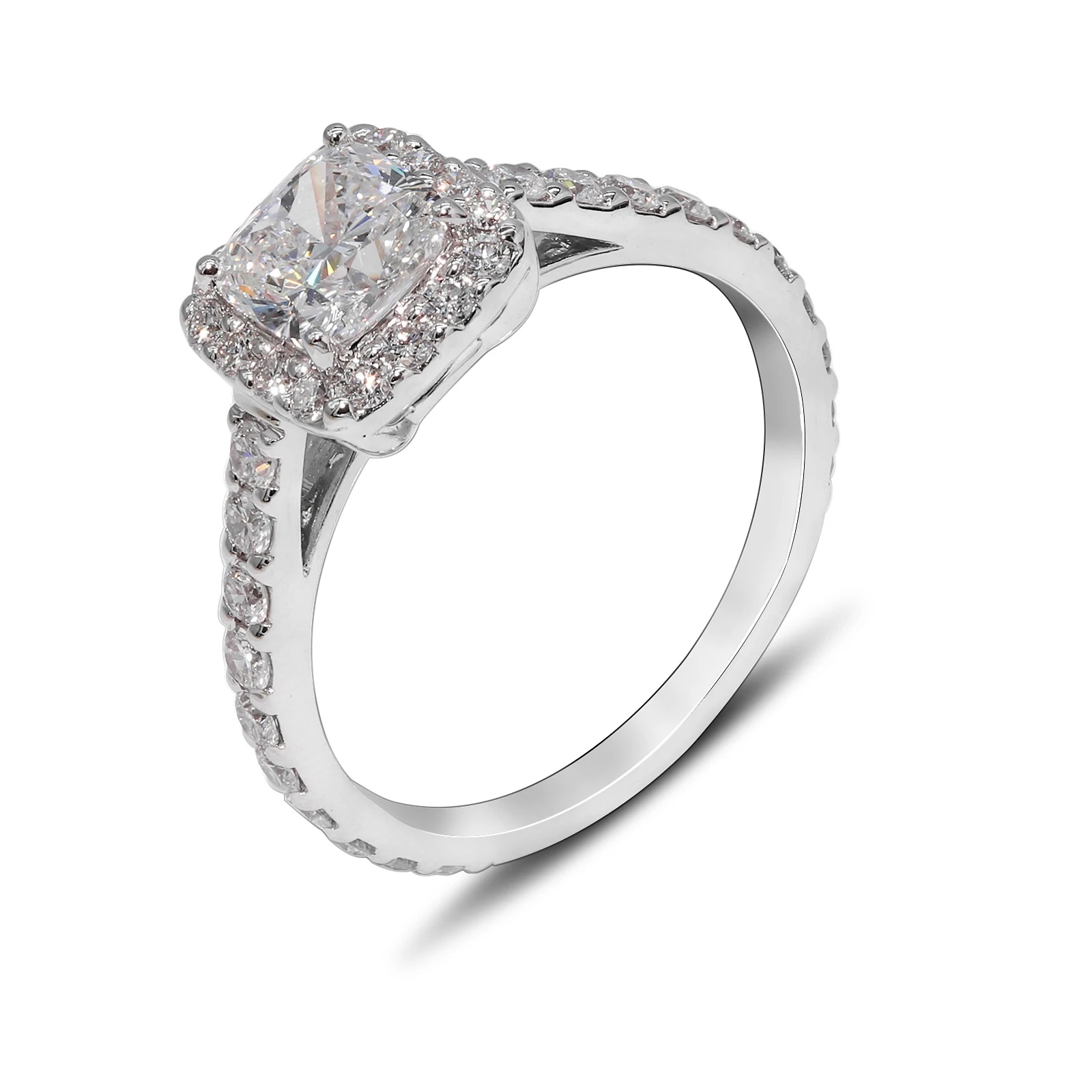 YinZheng lab grown diamond ring Square Cushion cut 1.56ct vvs lab diamond 14k gold lab grown diamond ring