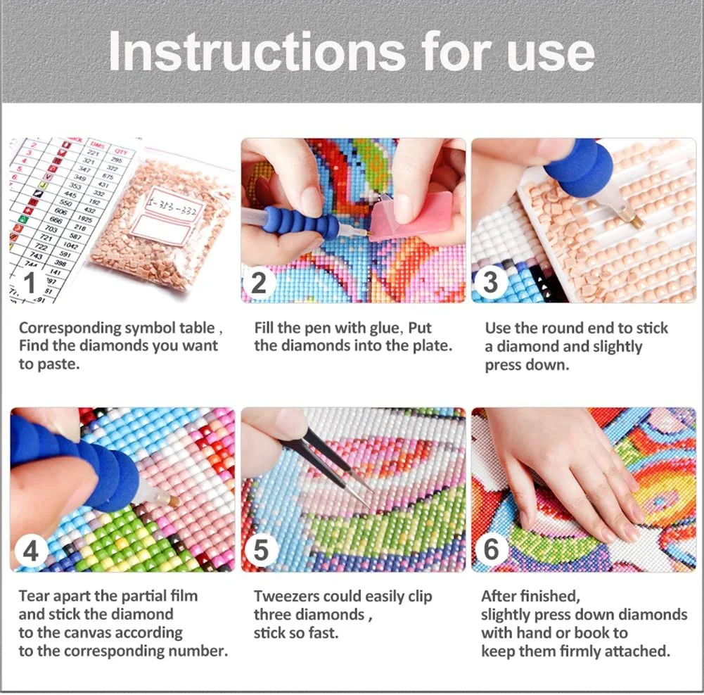 Handmade Art Flower Diamond Painting Set Hot Selling Wall Art Decoration