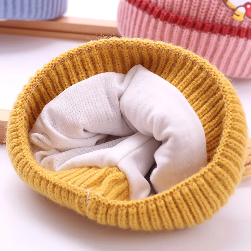 Осенне-зимняя теплая и удобная вязаная крючком Детская шапка с мультяшным тигром