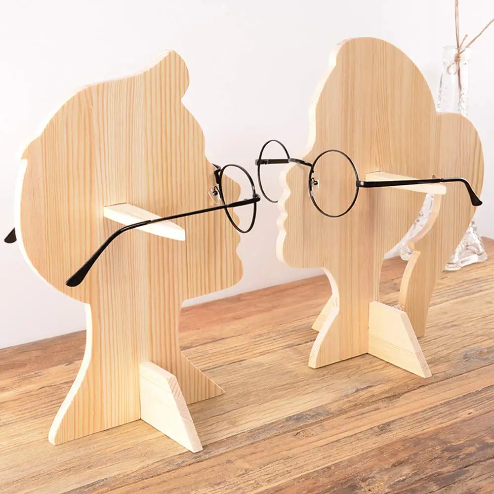 
Wood Carving Eyeglasses Spectacle Holder Stand Wooden Eyeglass Frame Rack Display Stand 