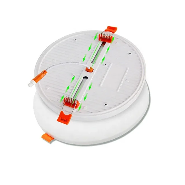 9W 18W 24W 36W Frameless CCT Recessed Round LED Ceiling Panel Light Without Flicker