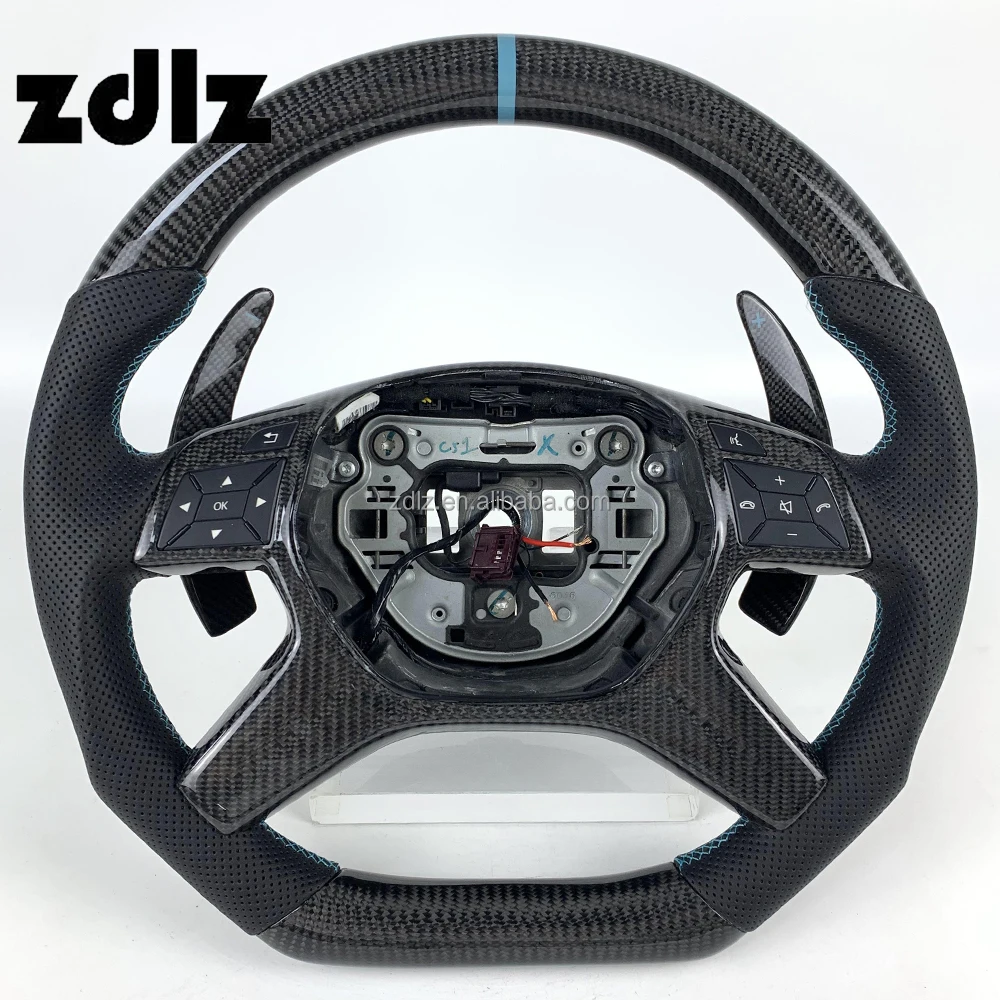 Carbon Fiber Steering Wheel For Mercedes Benz G E GL ML Class W463 W166 W163 W212 2013- 2018 Car Steering Wheel Customizable