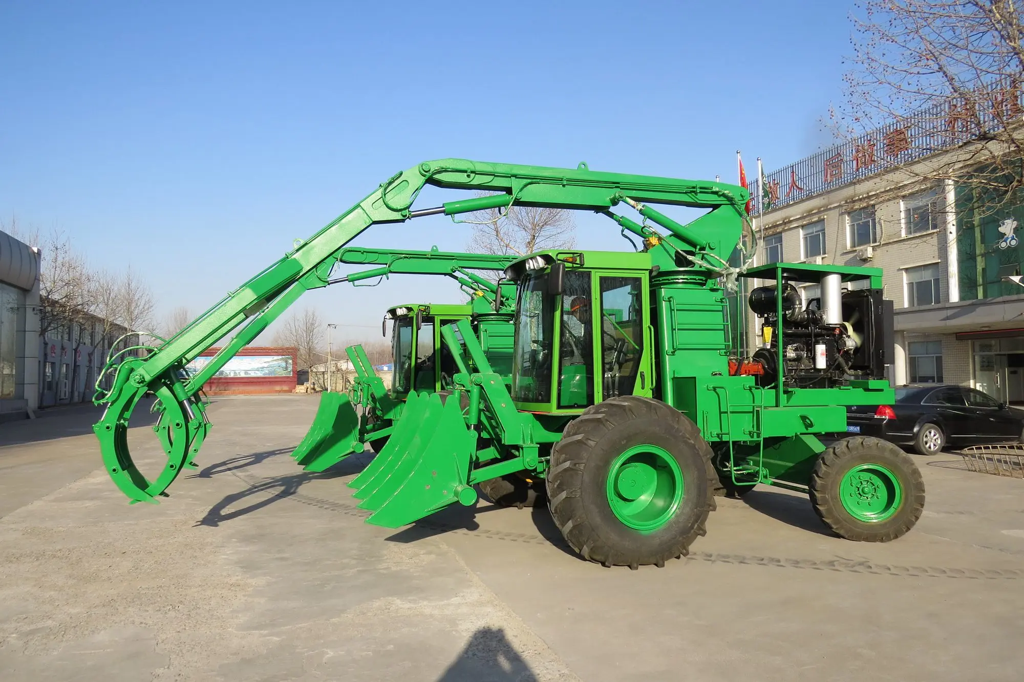 Hongyuan left and right 180 swing grab loader 180 degree sugarcane grab loader