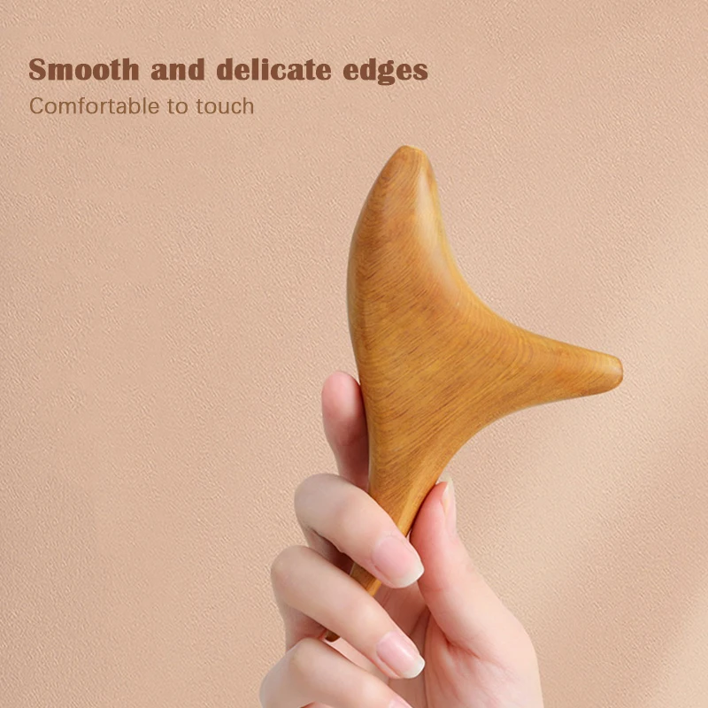 Nature Wood Trigonometric Massage Cone Wooden Lymphatic Massage Stick Face Hand Foot Body Massager Gua Sha Board Acupuncture Pen