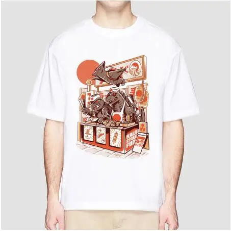 
Summer Hip Hop T Shirts Japanese Harajuku T-Shirt Men Noodle Ship Cartoon Streetwear Tshirts Short Sleeve Casual Top Cotton 