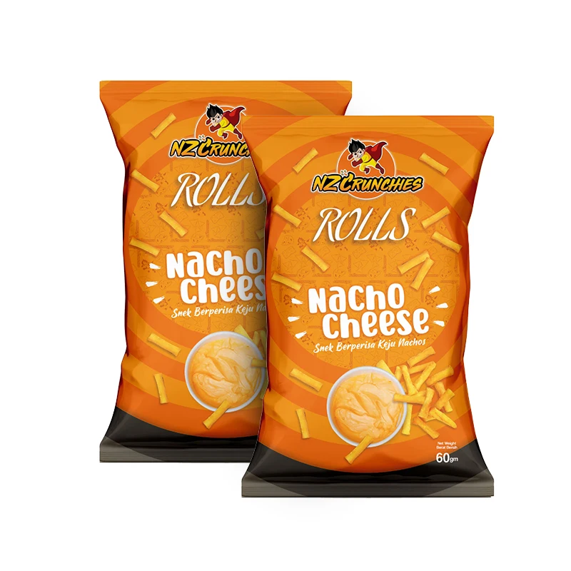 Factory Price Premium Quality Crunchiness and Delicious NZC Rolls Nacho Cheese Great To Sharing During Party or Celebration