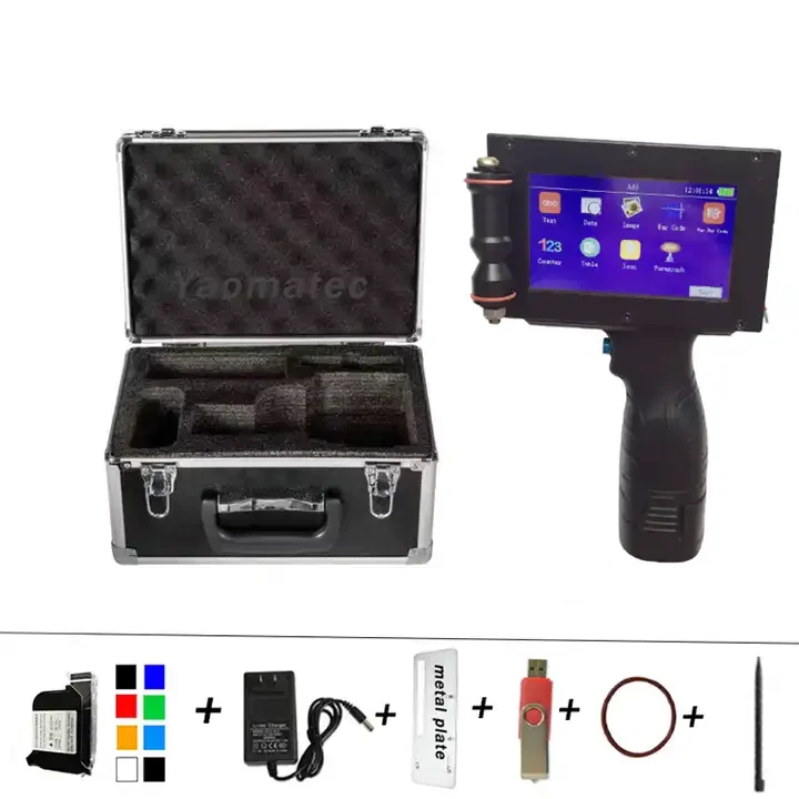 Yaomatec 25.4mm Portable Expiry Date Serial Number Batch Coding Machine Handheld Inkjet Printer