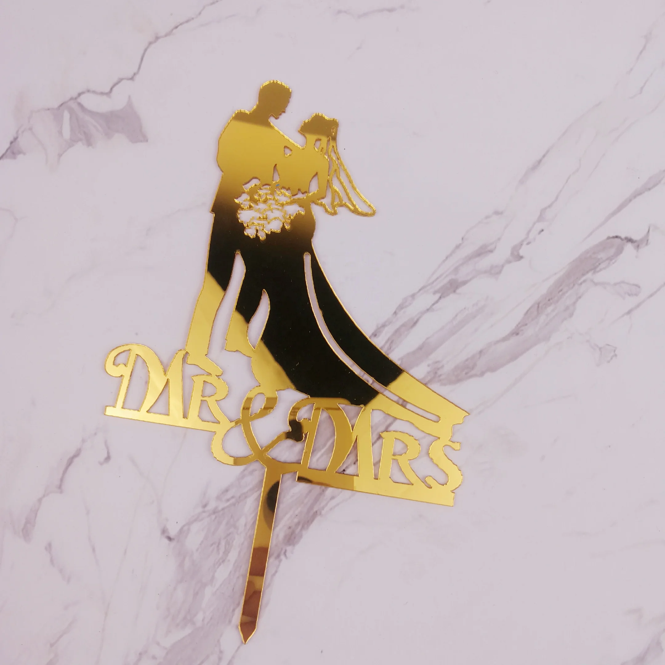 MrMrs propose marriage wedding custom acrylic cake topper