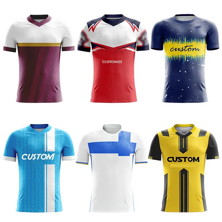 Wholesale Custom Thailand Quality Jersey Football Shirt Sublimation Polyester Cheap Soccer Uniform Set Men Soccer Wear With Logo