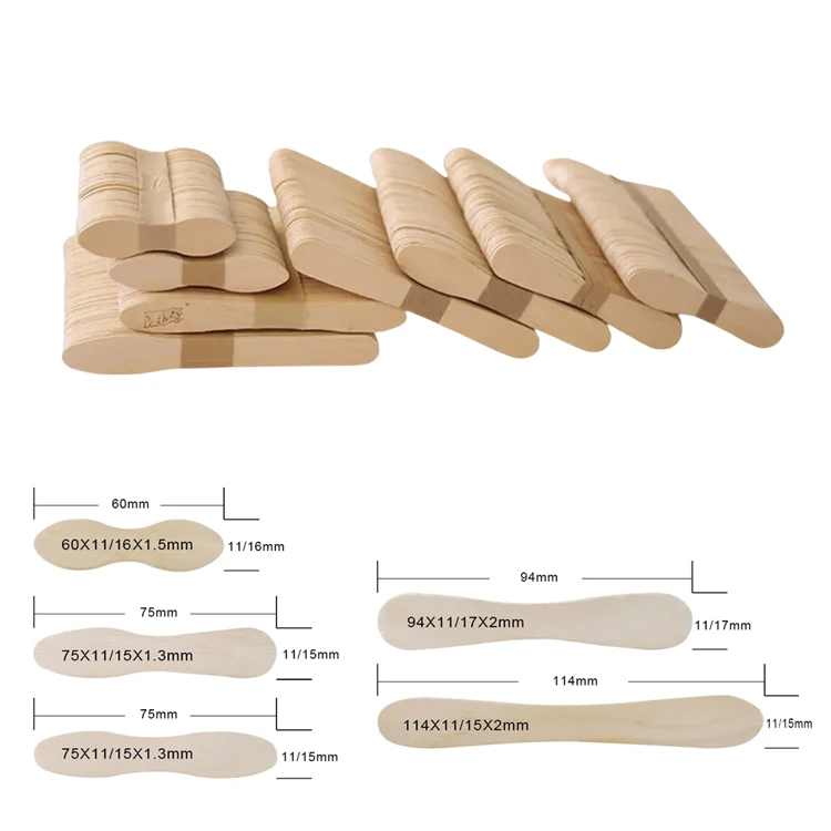 Custom Mini Disposable Wooden White Spoon For Ice Cream Yogurt 100% Organic Biodegradable