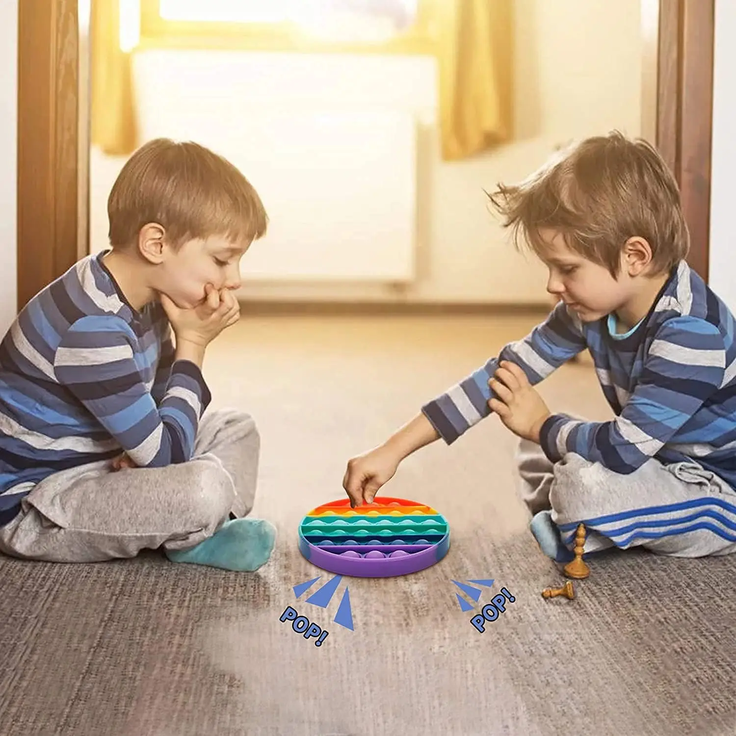 BSBH Factory Price Push Pop Bubble Fidget Sensory Toy For Kids Adults Anxiety Stress Relief Safety Silicone Holiday Gift  Toys