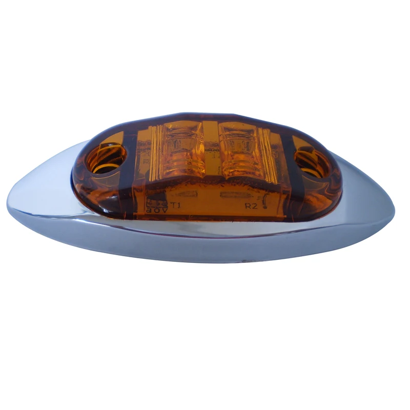 12V/24V водонепроницаемый 2 дюйма, овальные янтарные Лодочный Прицеп грузовик запчасти идентификации боковые габаритные огни