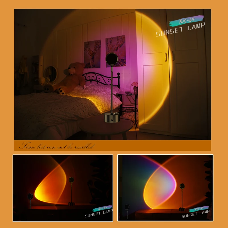  2021 Новые поступления RK-64 Rainbow Sunset атмосферу Мини СВЕТОДИОДНЫЙ торшер цветная (RGB) окружающей среды Usb закат